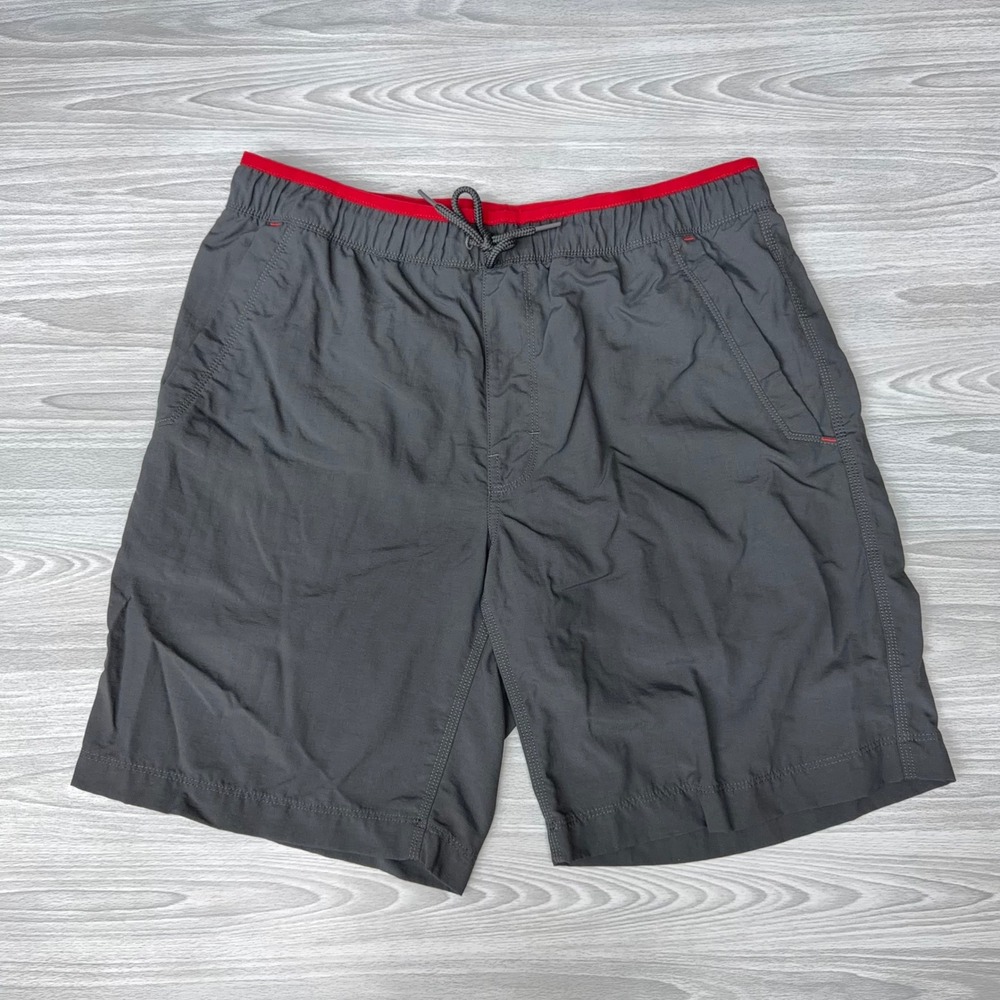 The‎ North Face Mens Class V Pull-On Shorts Asphalt Grey Red Size Medium Hiking